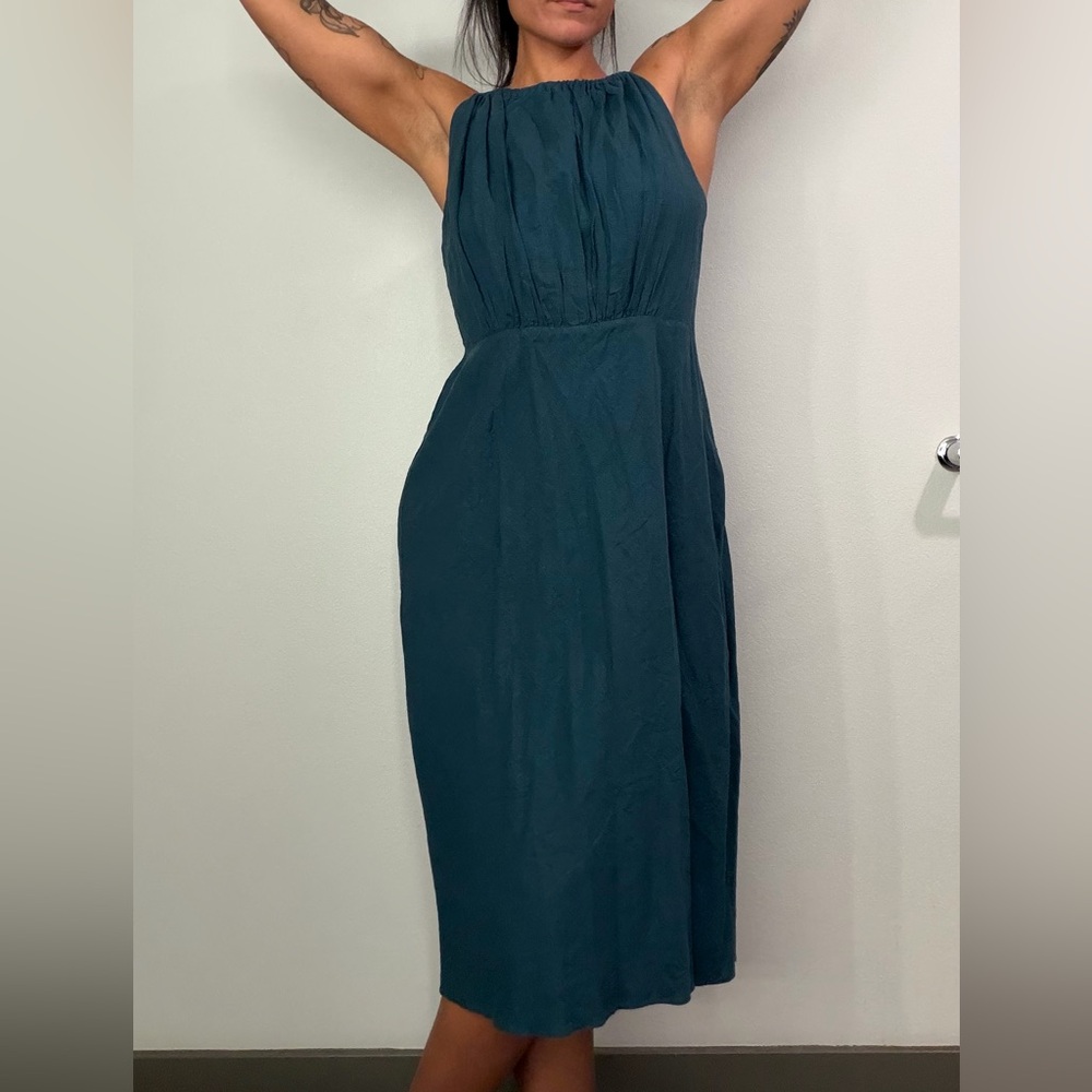 Banana Republic Green Halter Dress NWT - Picture 2 of 7